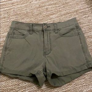 Olive green hollister shorts